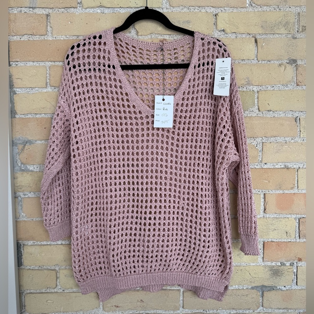 New Caro-Lina Collection Pink Sweater